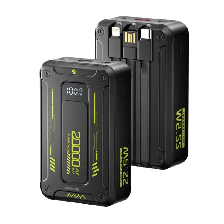 پاوربانک 20000 میلی آمپر اکستریم 20 گرین لاین Green lion Xtreme 20 Power Bank 20000mAh