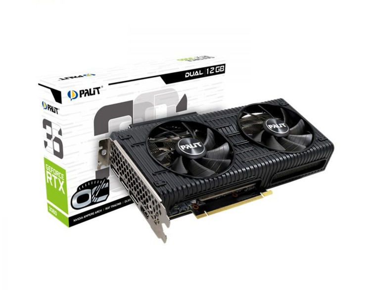کارت گرافیک استوک پلیت مدل GeForce RTX 3060 12GB Dual